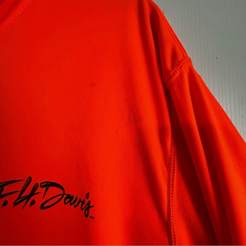 Orange Long Sleeve Shirt Navarre Fishing Shirt Size XL - Picture 5 of 6